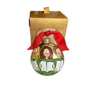 Glory Haus / Brushfire Designs Joy To the World Glass Christmas Ornament